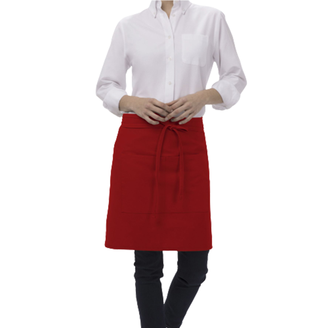 HALF BISTRO APRON RED