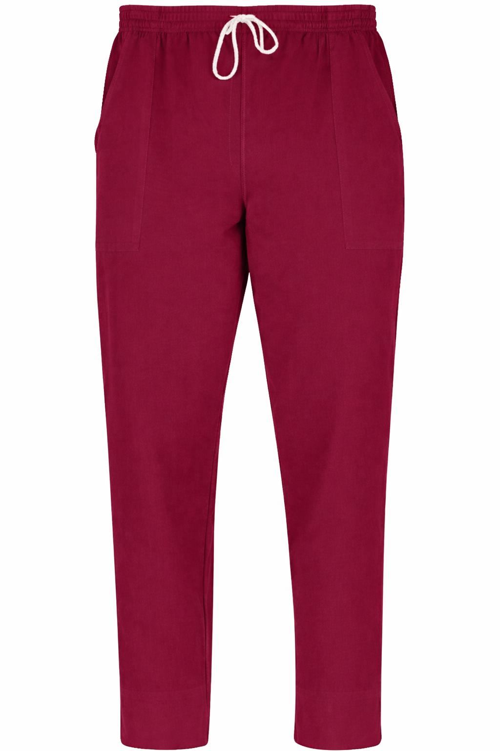Pantaloni da cuoco unisex Bordeaux